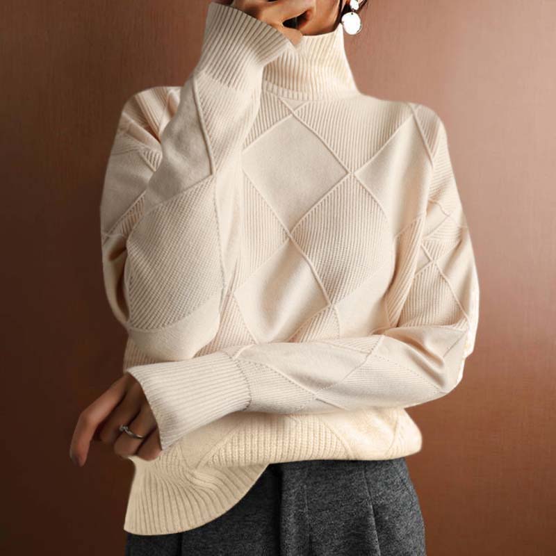 Eleanor™ | Textured Turtleneck Knit Sweater