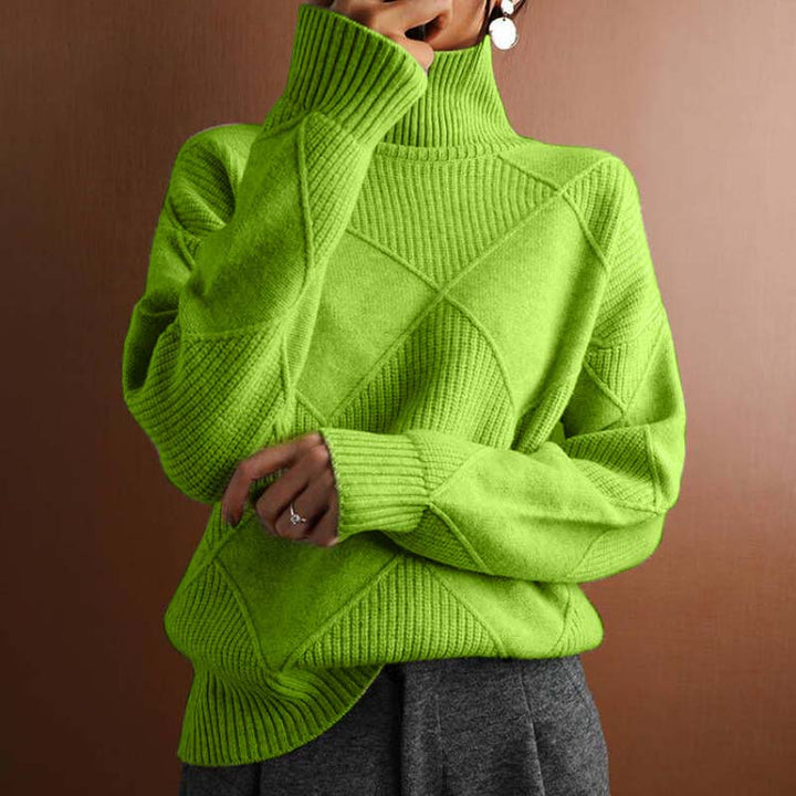 Eleanor™ | Textured Turtleneck Knit Sweater