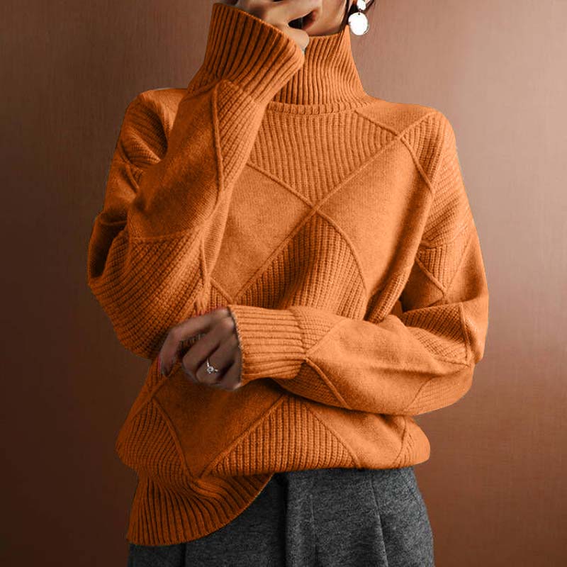 Eleanor™ | Textured Turtleneck Knit Sweater