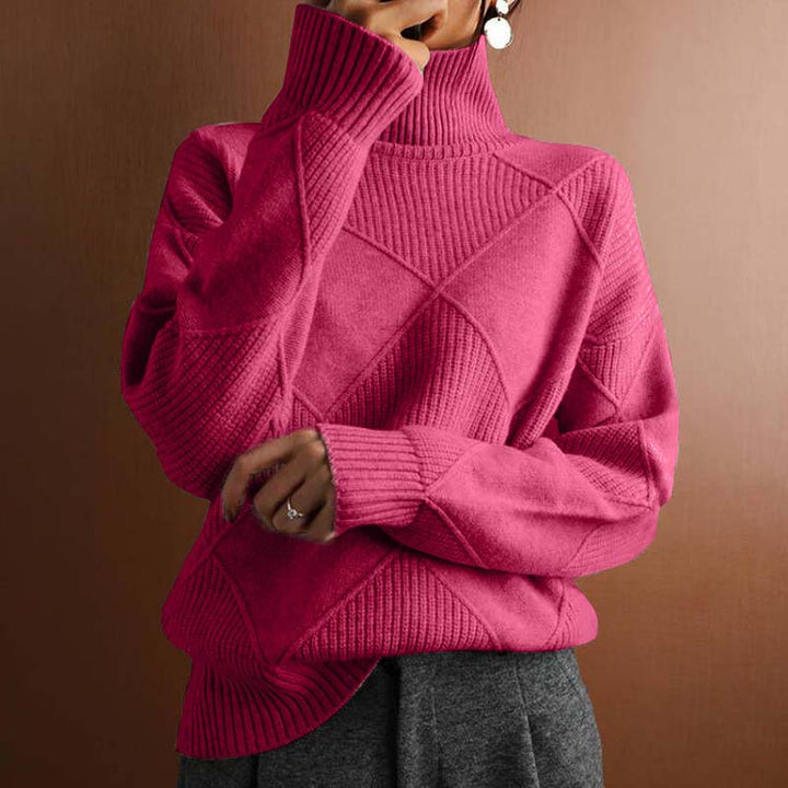 Eleanor™ | Textured Turtleneck Knit Sweater