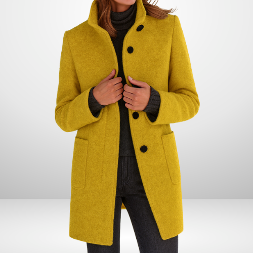 Eleanor | Sleek Wool-Blend Tailored Coat