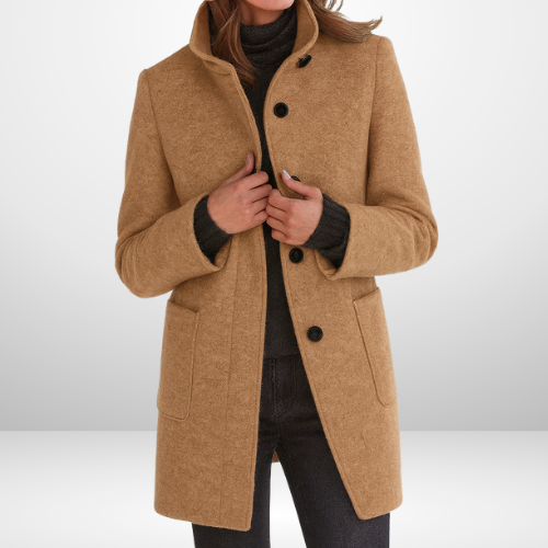 Eleanor | Sleek Wool-Blend Tailored Coat