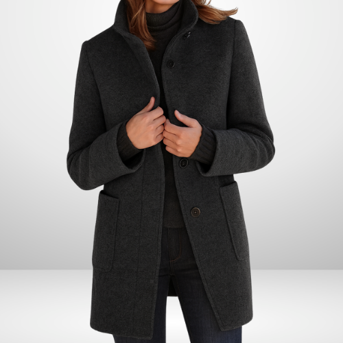 Eleanor | Sleek Wool-Blend Tailored Coat